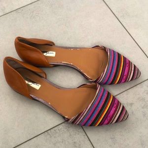 Cute and colorful d’orsay flats